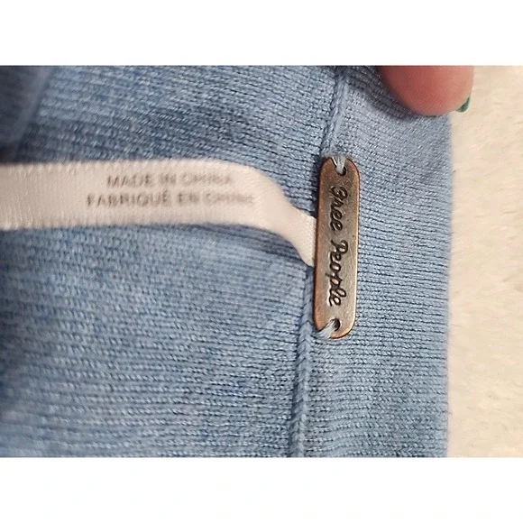 Free People Blue Oversized Tunic Shirt Blue Size Small - Picture 4 of 7